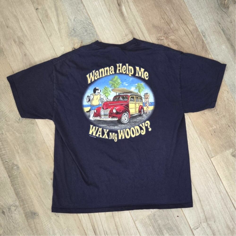Vintage Big Dogs Wax My Woody Shirt Mens XL